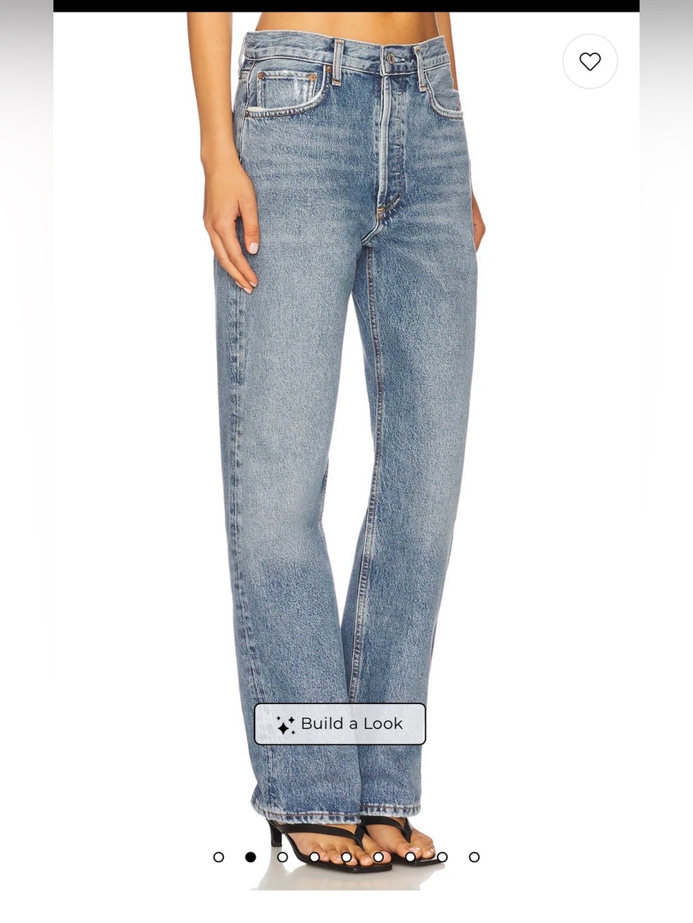AGOLDE Fran Straight Leg Jeans Size 25 Light Wash Button Fly 100% Cotton